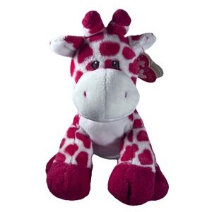 Ty Pluffies Plush Kisser Giraffe Red White Beanie Baby 2007 Tylux Plush Toy Tags